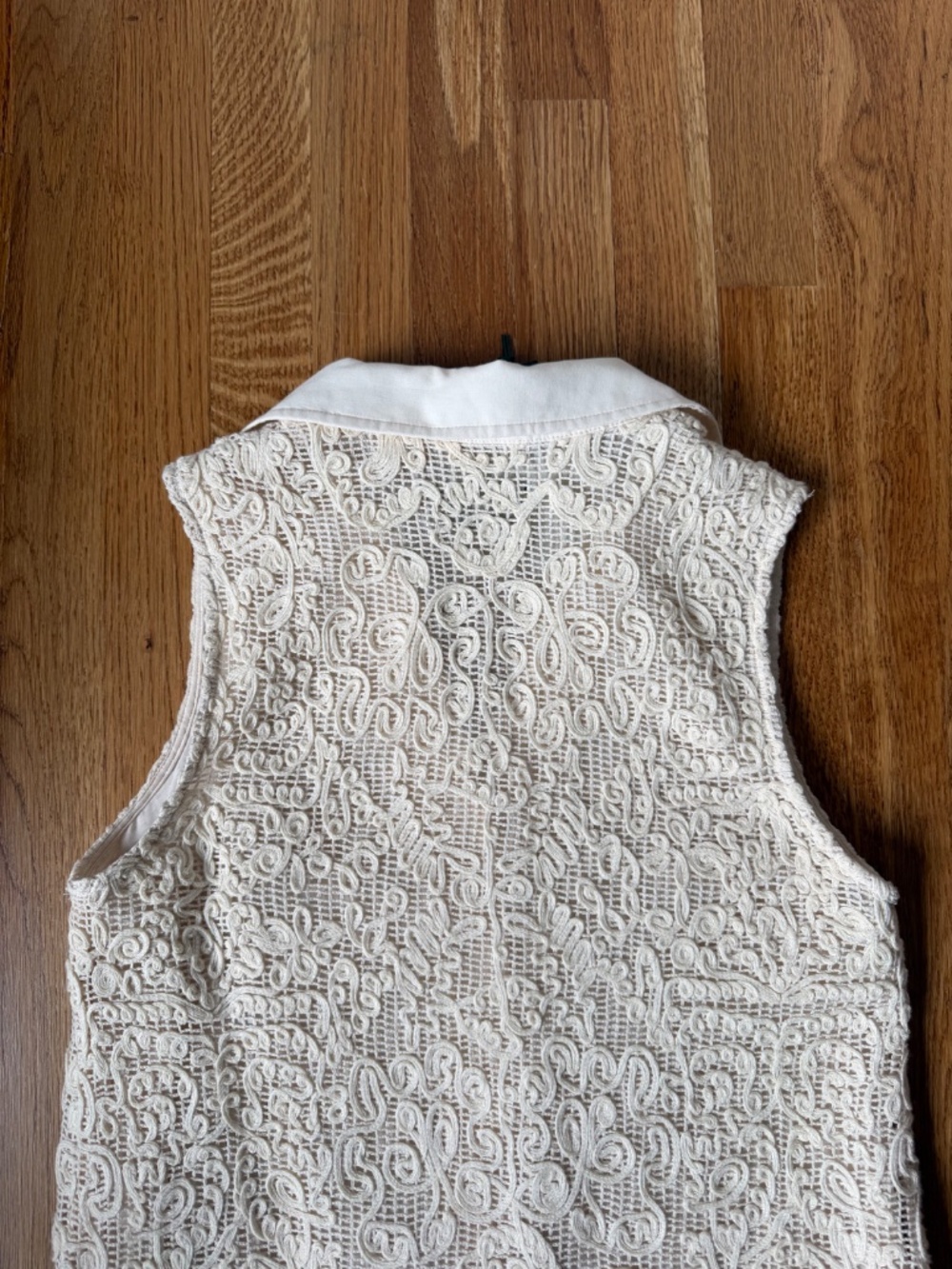 Tuckernuck Cream Lace Sleeveless Collier Dress, Size Small, NWT - Picture 7 of 9